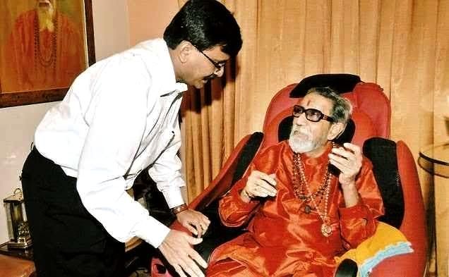 Sanjay Raut with Bal Thackeray