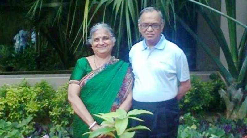 Sudha Murthy with Her Husband- N. R. Narayana Murthy