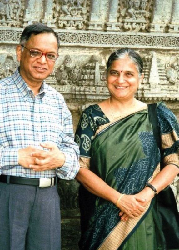 Sudha Murthy with N. R. Narayana Murthy