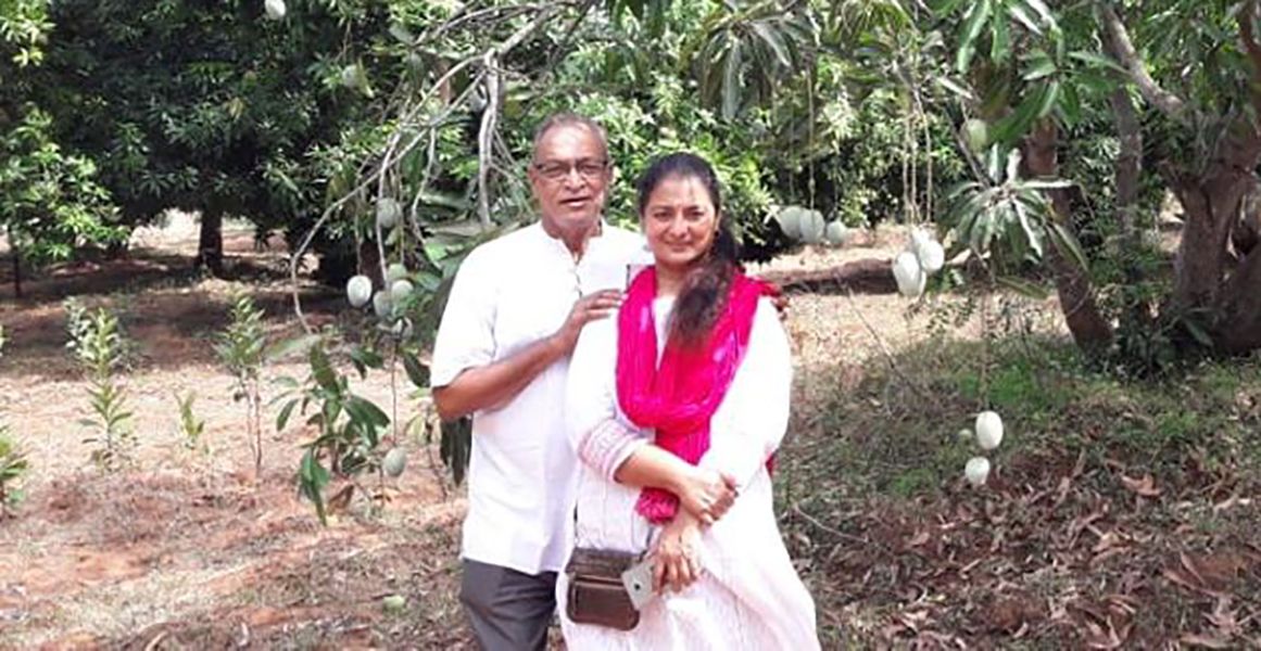 Vijaya Chamundeswari with her husband