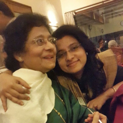 Dona Ganguly with her mother
