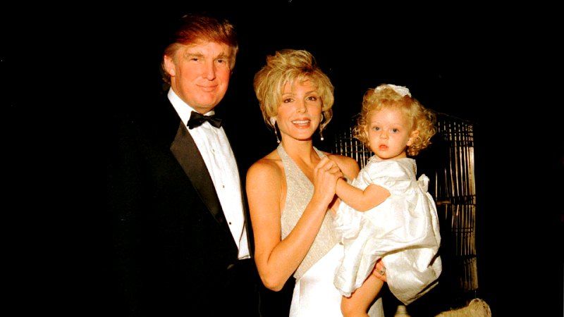 Donald Trump with his former wife Marla Maples and their daughter Tiffany