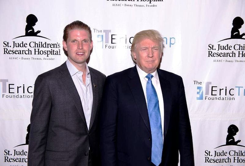 Donald Trump with his son Eric Trump