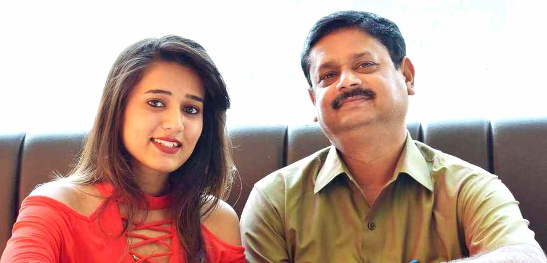Garima Chaurasia with her father