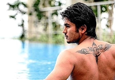 Manish Pandey's tribal tattoo on his upper back