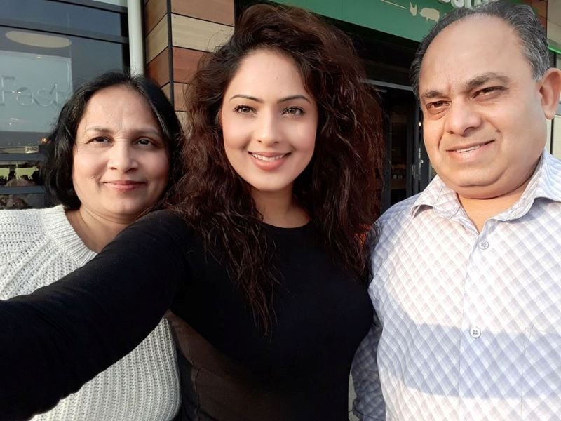Nikesha Patel with her Parents