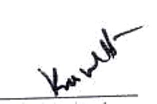 RK Mathur's signature