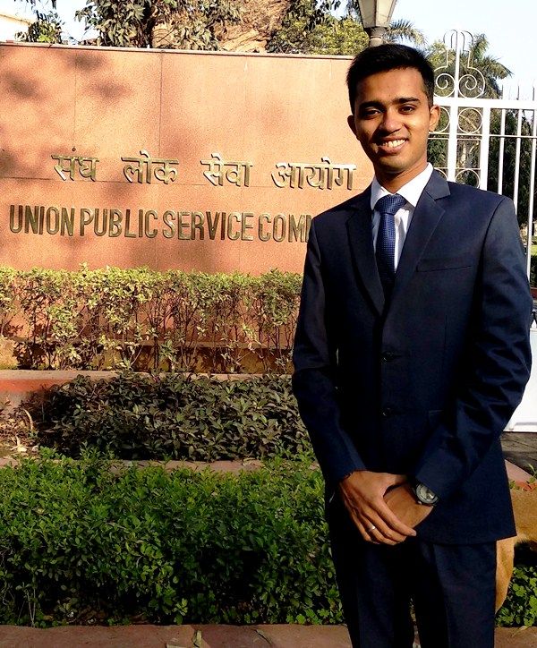 Safin Hasan at the UPSC centre for his interview
