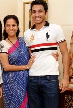 Supriya Sule with her son Vijay Sule