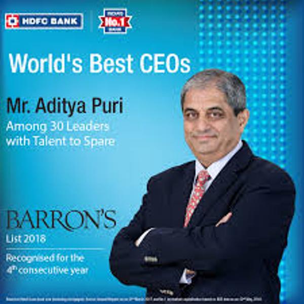 Aditya Puri in Barron's Top 30 Global CEOs