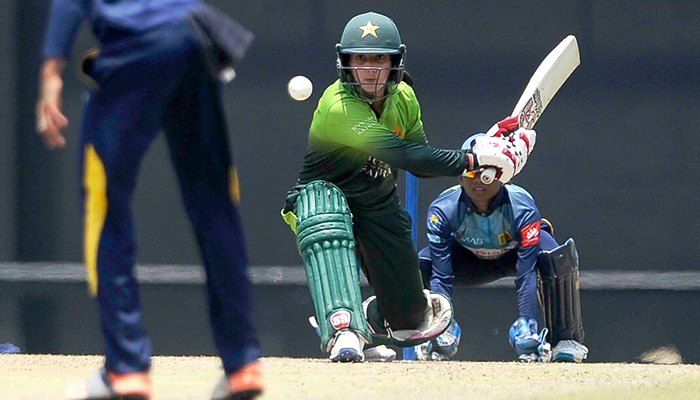 Bismah Maroof in a match against Sri Lanka