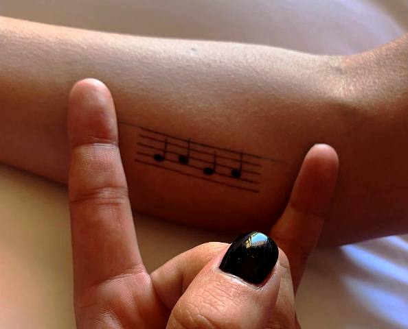 Lady Gaga's Musical Note tattoo