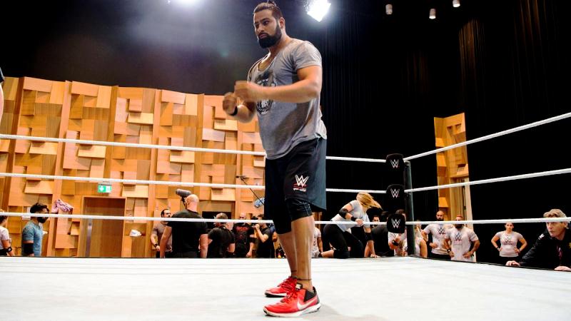 Rinku Singh at the WWE Performance Center Dubai