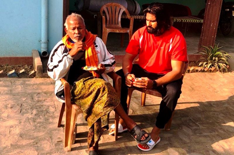Rinku Singh with his father