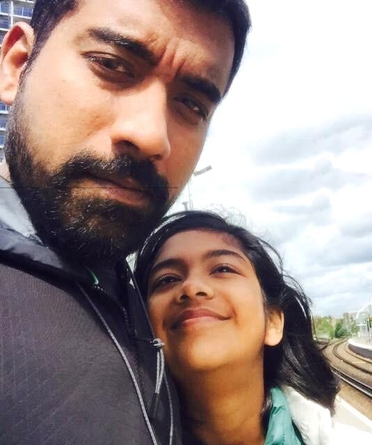 Shyam Gopalan with his daughter