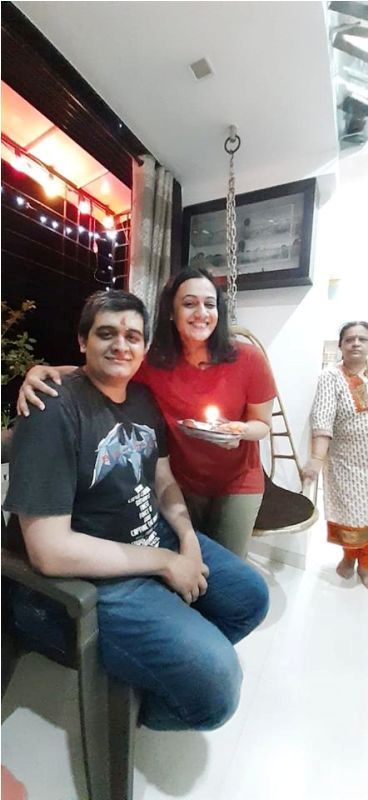 Spruha Joshi with Her Brother