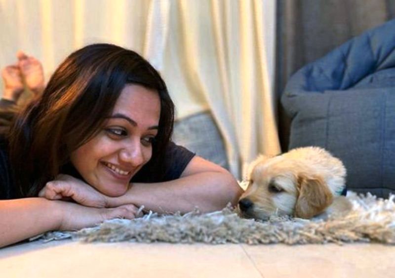 Spruha Joshi with Her Pet Dog