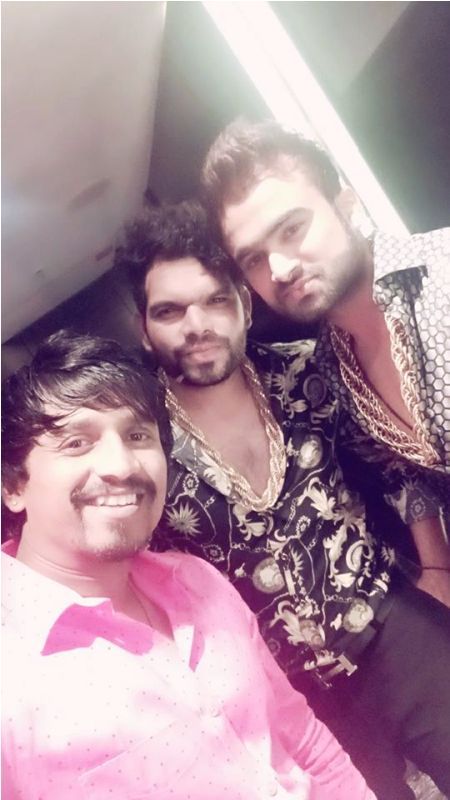 Sunny Waghchoure with Sanjay Gujar and Shiva Waghchoure