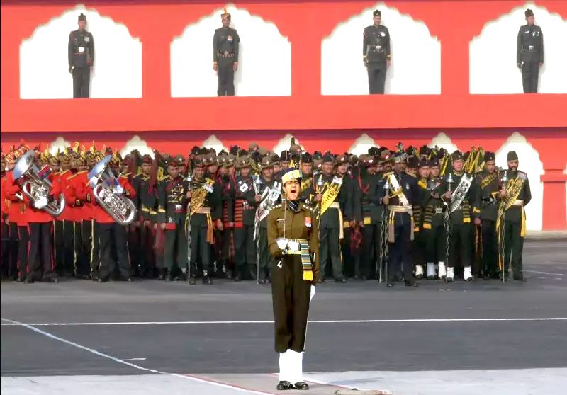 Tania Shergill leading the Army Day Parade