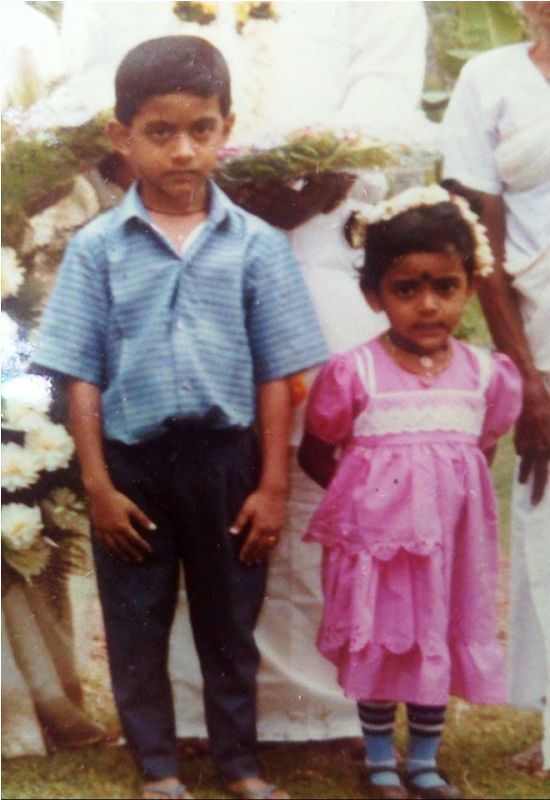 Veena Nair with Her Brother