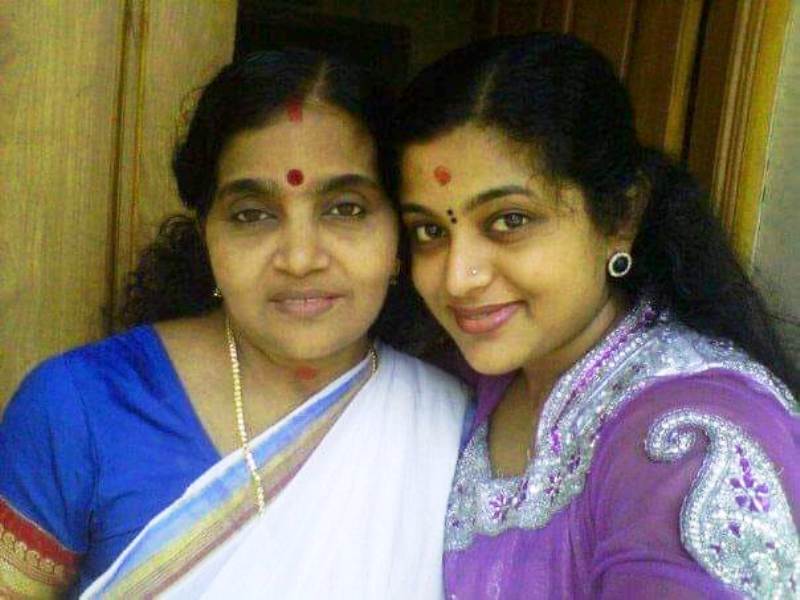 Veena Nair with Her Mother
