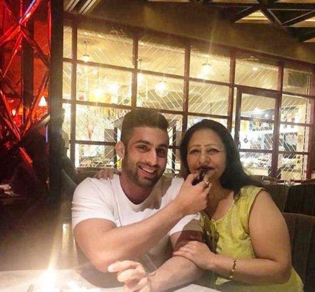 Mayur Verma with His Mother