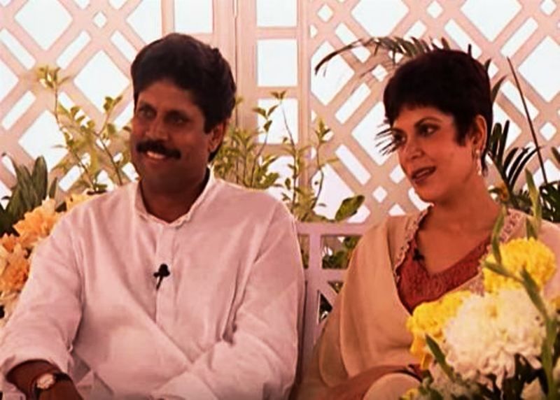 Romi Bhatia with Kapil Dev in Rendezvous with Simi Garewal