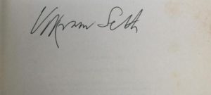 Vikram Seth's Autograph