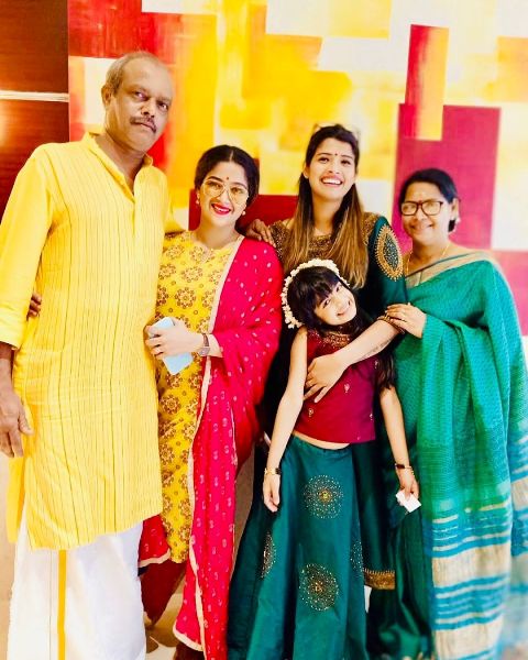 Abhirami Suresh with her family