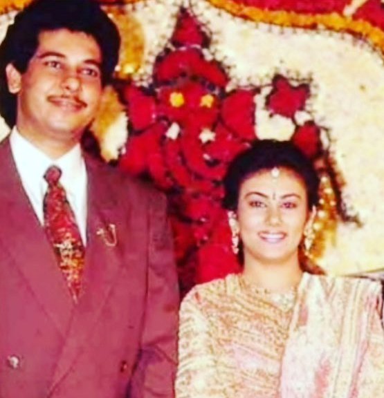 Deepika Chikhalia with her husband 