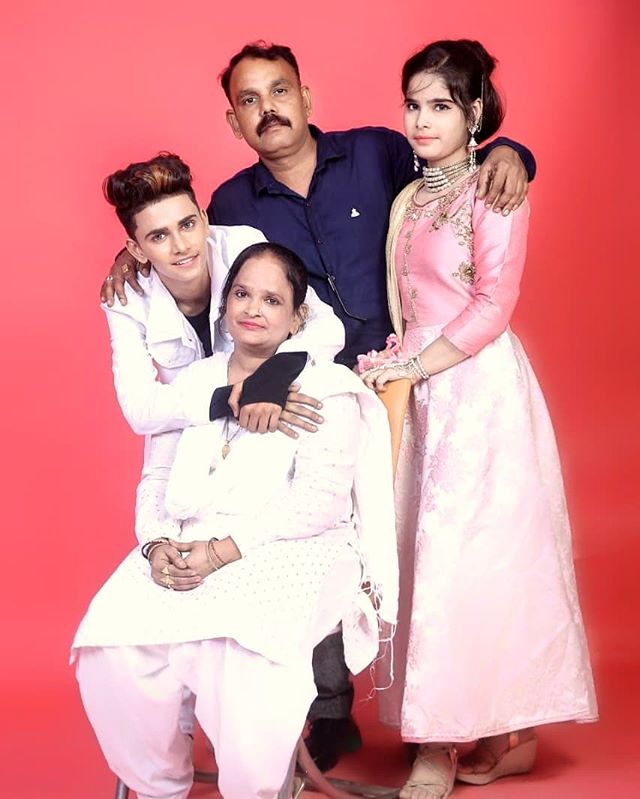 Lucky Dancer with his family