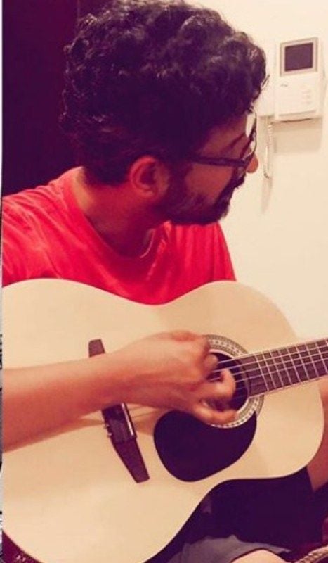 Niranjan Iyengar Playing Guitar