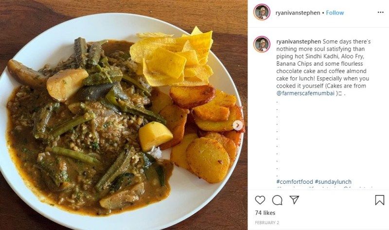 Ryan Ivan Stephen Talking About His Cooking on His Instagram Account