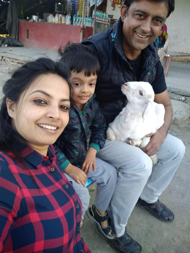 Ajay Jha with his family
