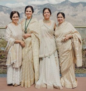 Anita Dongre with her mother and sisters