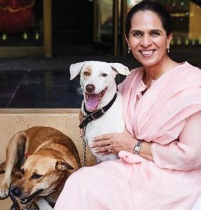 Anita Dongre with her pets