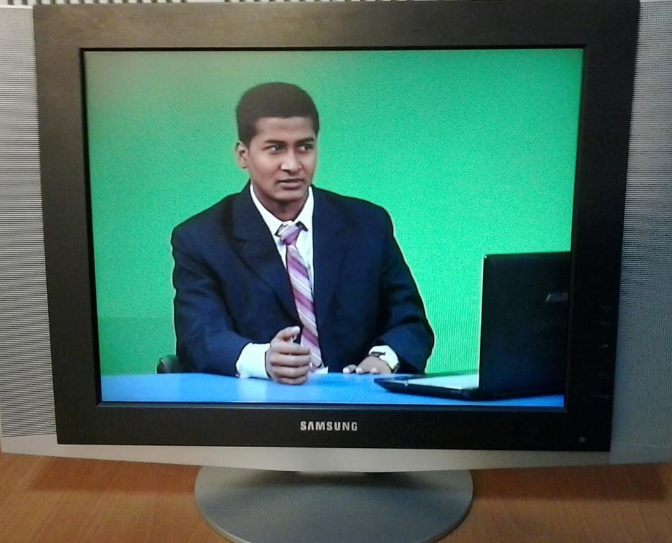 Chandan Roy as news anchor