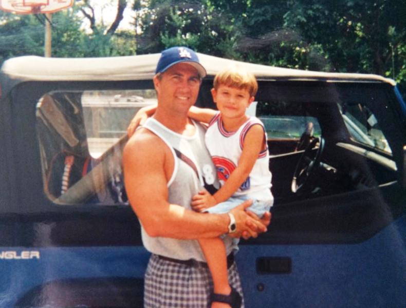 Chase Stokes With His Father Jeff Stokes