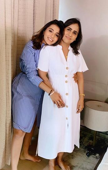 Masoom Minawala Mehta with her mother