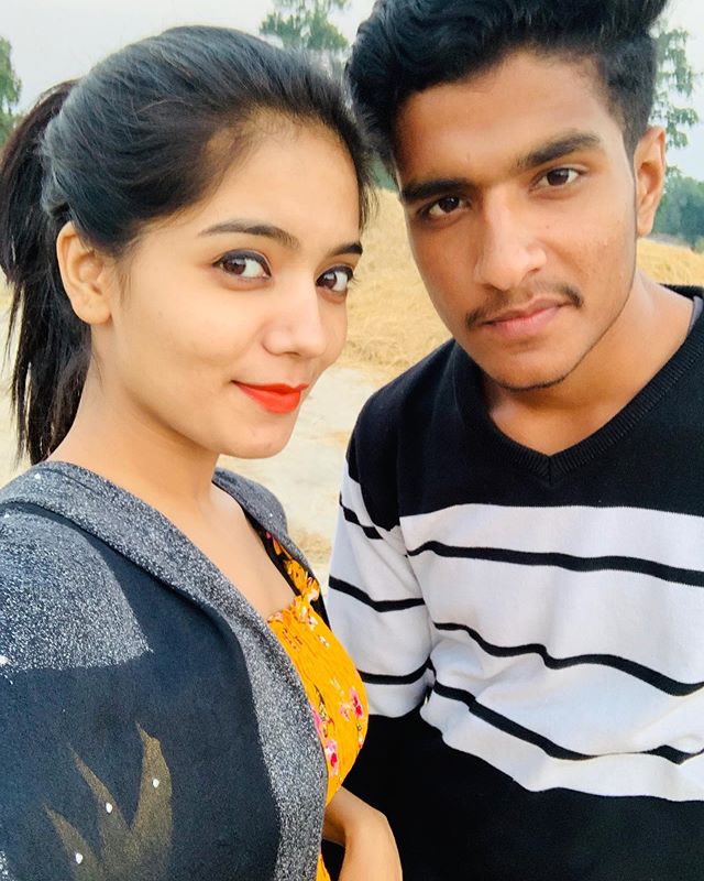 Rasika Pandey with her brother