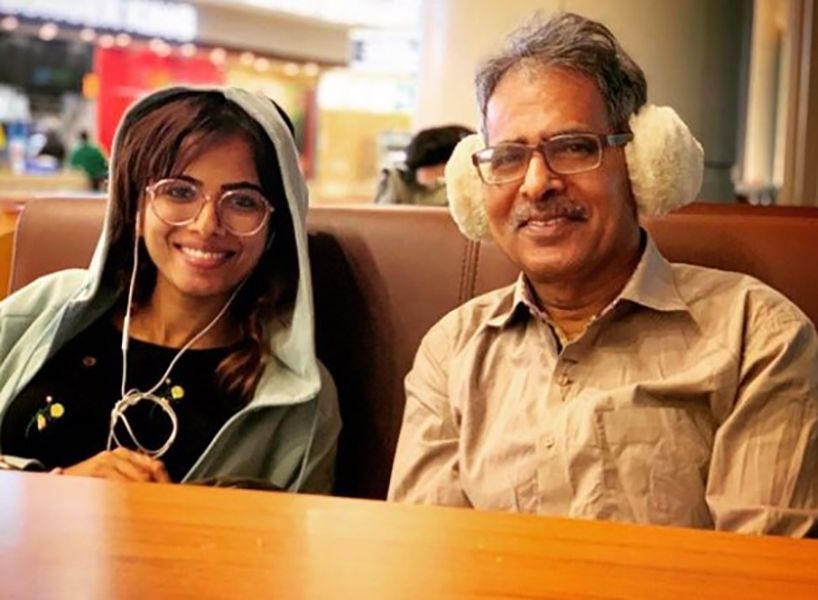 Sanah Moidutty with Her Father