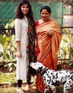 Anisha Victor with her mother