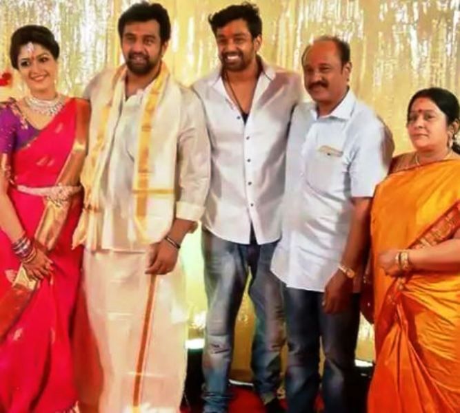 Chiranjeevi Sarja With His Parents, Brother, and Wife
