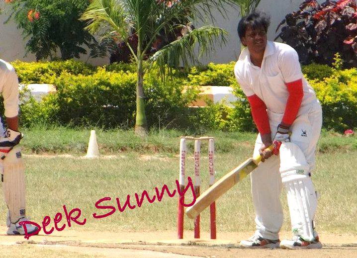 Deek Sunny playing cricket 