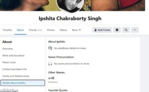 Ipshita Chakraborty's Facebook Profile