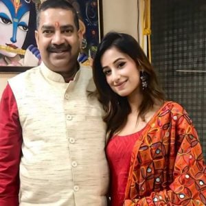 Maera Mishra with her father
