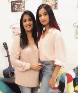 Maera Mishra with her mother
