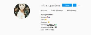 Rupanjana Mitra's Instagram Profile