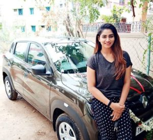 Shivani Narayanan with her car