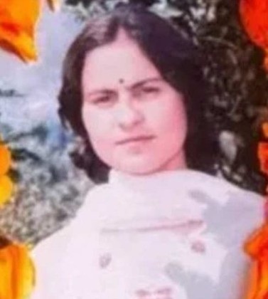 An old picture of Sarla Bhatt, a nurse
